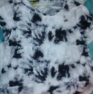 black and white tye dye shirt